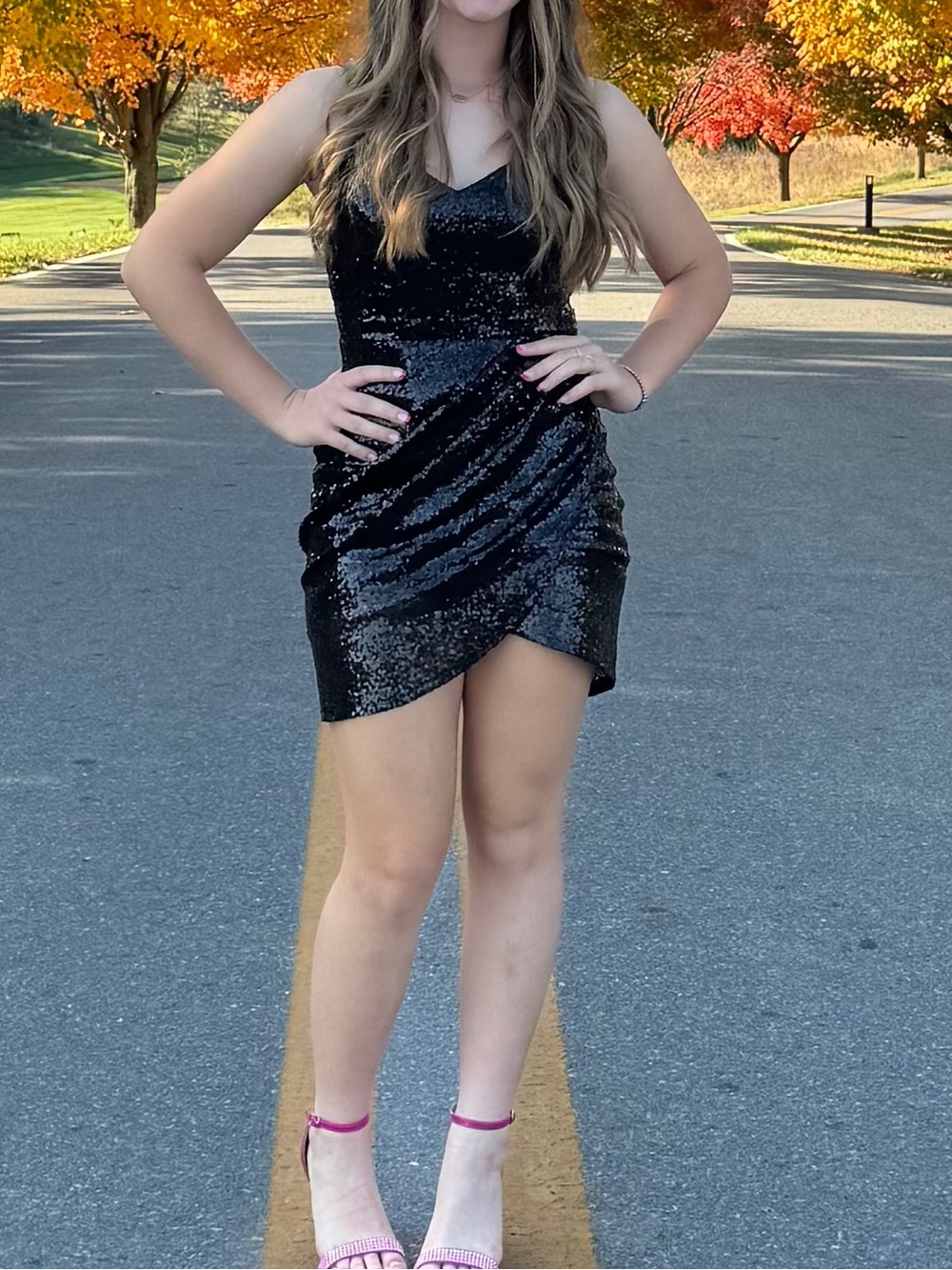 Speechless Black Sequin Mini Dress